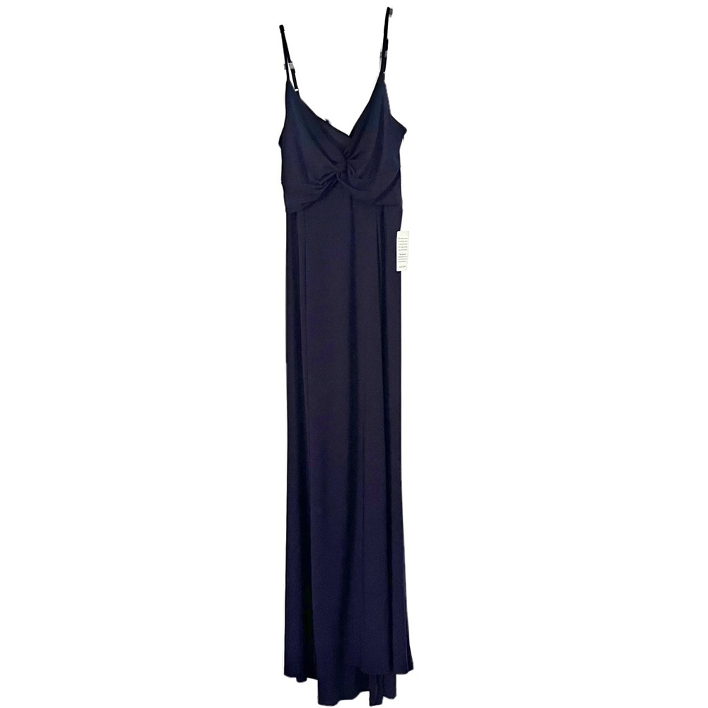 Blue Sleeveless Spaghetti Strap Slip Maxi Dress
